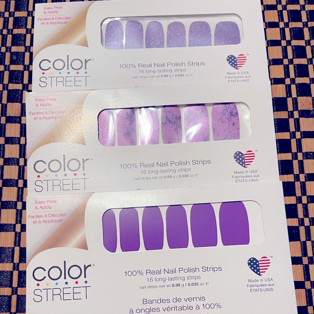 NIB 3 Packs of Color Street Supercharged, Out of Quartz, and Glitter Days Ahead